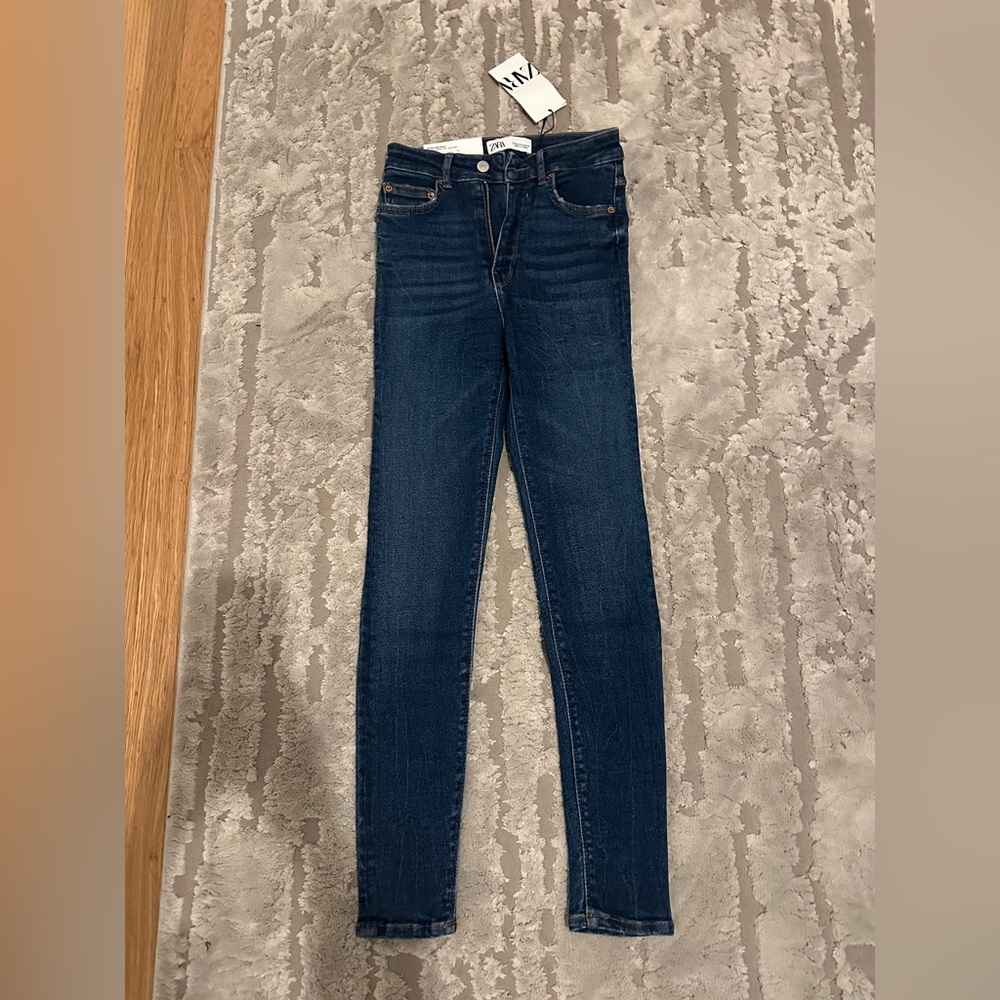 Zara high waisted slim fit skinny jeans the 80s sz 4 /27